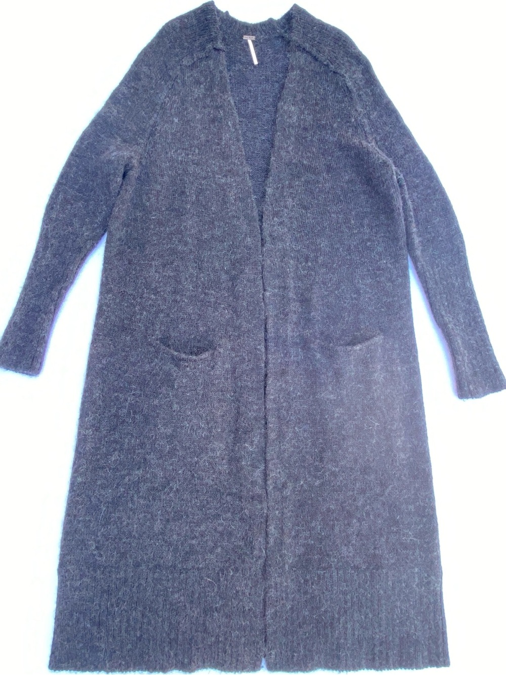 Free People Oversized Cardigan Sweater Alpaca Blend Open Front Maxi-length Sz XS